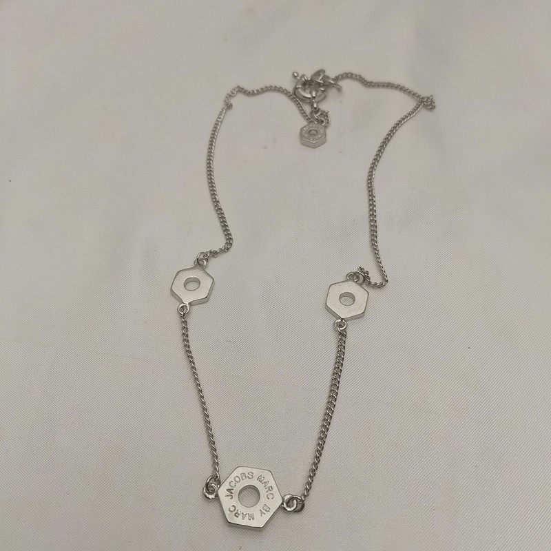 thumbnail for Qingdao jewelry, European and American foreign trade, niche temperament, versatile, geometric, simple, letters, flashing diamond necklace women