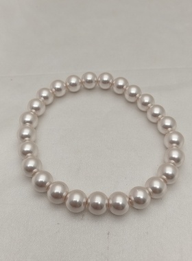 青岛饰品欧美风小众设计施家珍珠高级感质感弹力简约百搭手链女