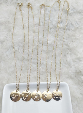 欧美饰品百搭星座锁骨链