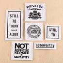 饰 破洞修补装 白色英文布贴衣服补丁贴徽章刺绣时尚 百搭羽绒牛仔裤