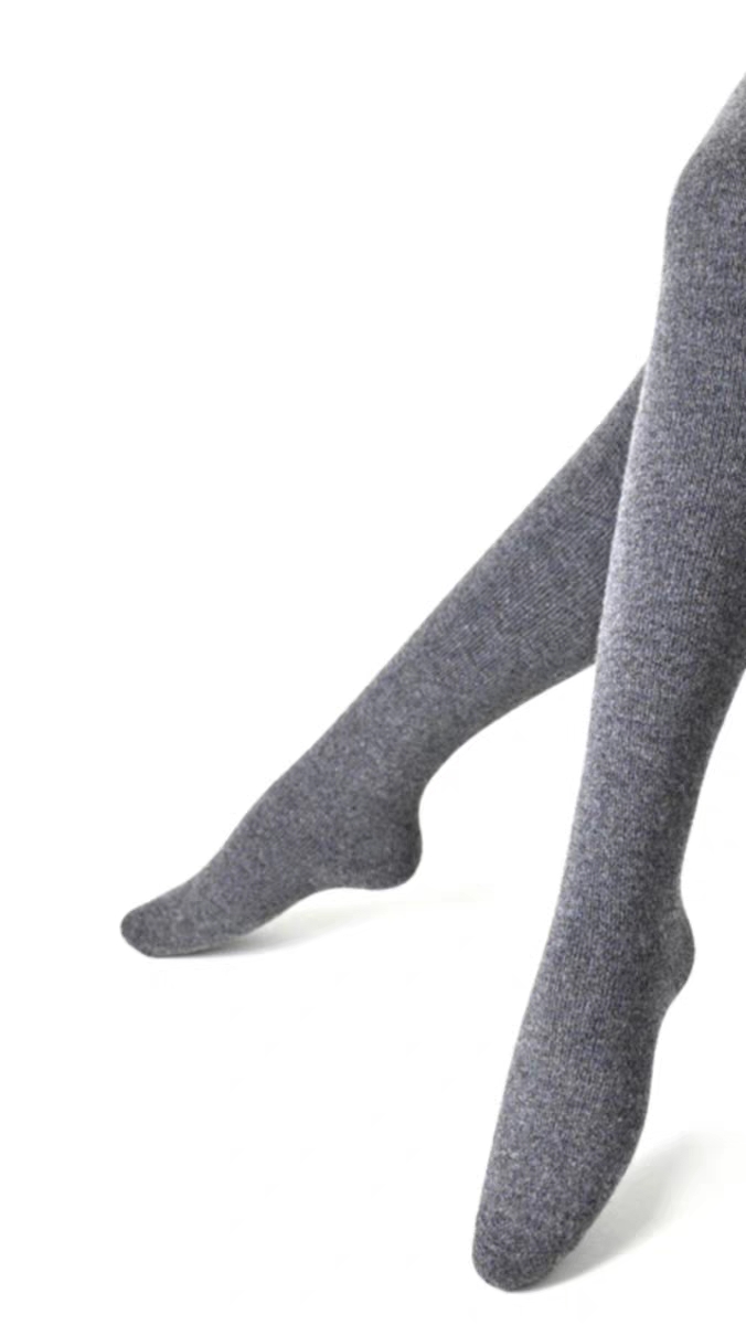 纯羊绒100%女长筒袜保暖加倍美腿显瘦过膝羊绒衫