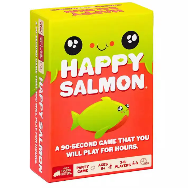 Happy salmon 全英文快乐的鲑鱼家庭聚会游戏卡牌炸弹猫游戏卡