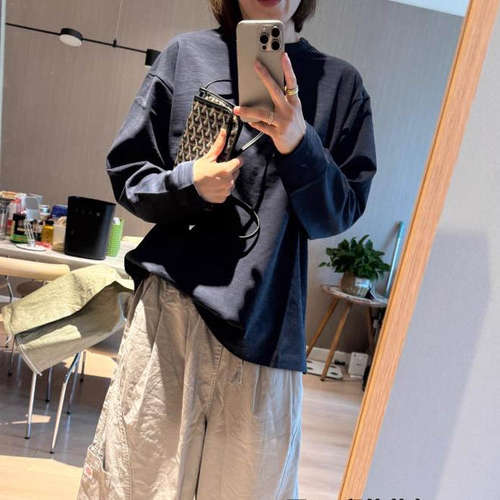 嘉子自留巨喜欢！日系小众908热销系列重磅竹节棉小口袋长袖t恤