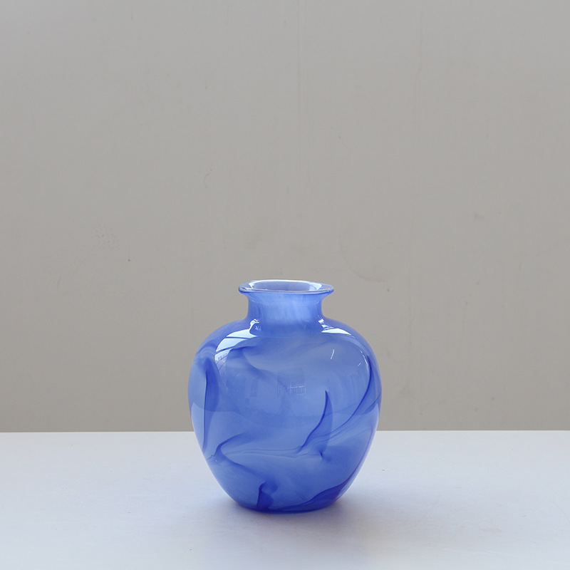 百搭中古风创意海王星花瓶云雾纹理星球系列鲜花高级感客厅民宿