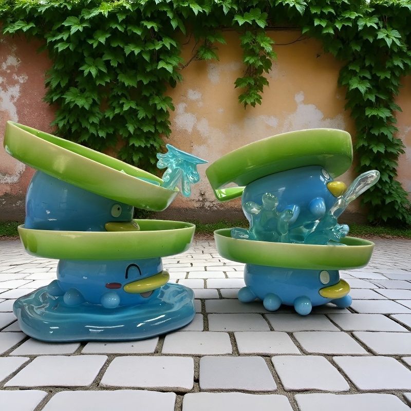 宠物精灵蚊香泳士二次元手办摆件 莲叶童子套装三款动漫手办模型