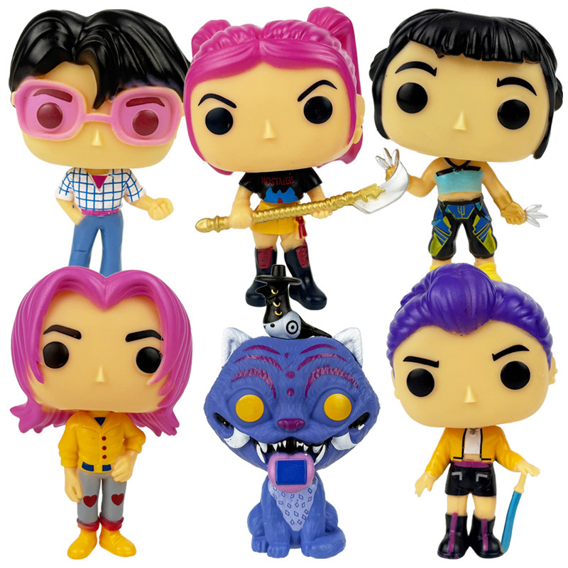 跨境新品Q版猎魔女团手办玩偶明星韩流女团公仔娃娃玩具模型摆件