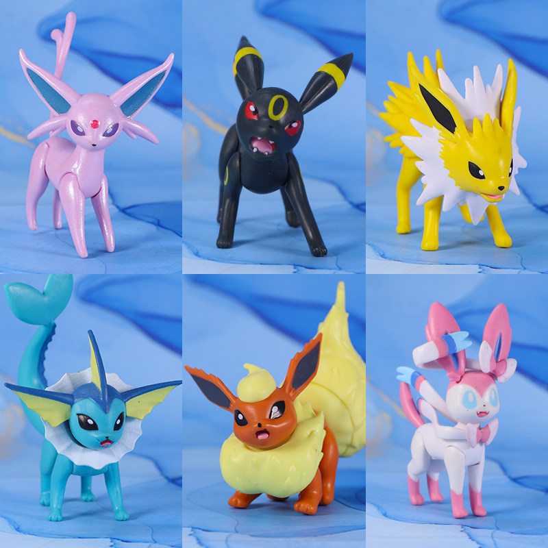 WCT正版散货仙子太阳月亮雷火水伊布摆件模型手办宠物精灵宝可梦