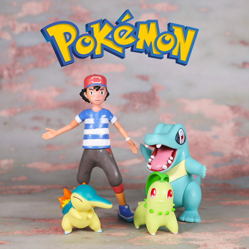 正版散货宠物小精灵宝可梦小智和历代御三家系列摆件手办模型礼物