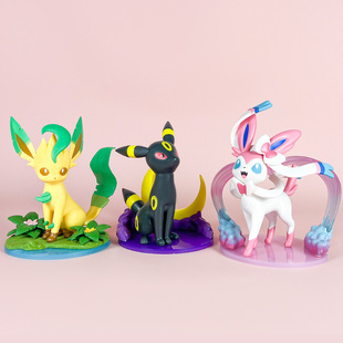 手办动漫伊布家族仙子伊布月亮伊布叶伊布宠物小精灵口袋妖怪