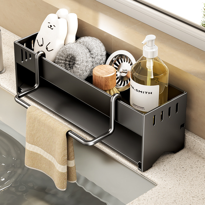 不锈钢厨房抹布清洁沥水架