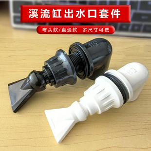 溪流缸出水背滤侧滤万向鸭嘴弯头上下水海缸造浪旋转出水口喷头