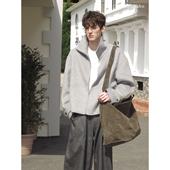 kernhafen 连帽开襟双面呢外套 在Hot Nerd与智性恋间游走