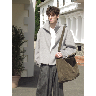 连帽开襟双面呢外套 Nerd与智性恋间游走 kernhafen 在Hot