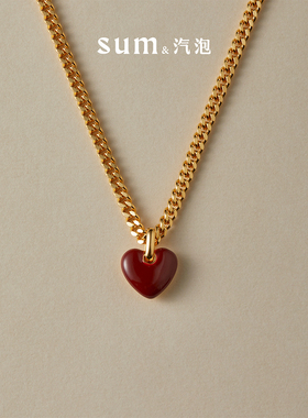 爱心滴油滴油女时尚百搭复古项链