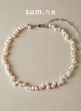 珍珠银珍珠项链女简约设计项链