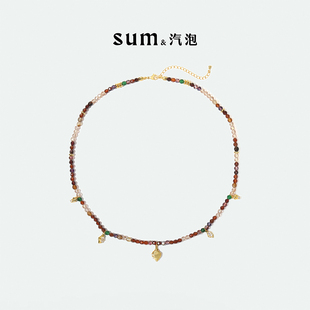 SUM汽泡·海底火山·天然水晶玛瑙海螺吊坠项链·原创设计款