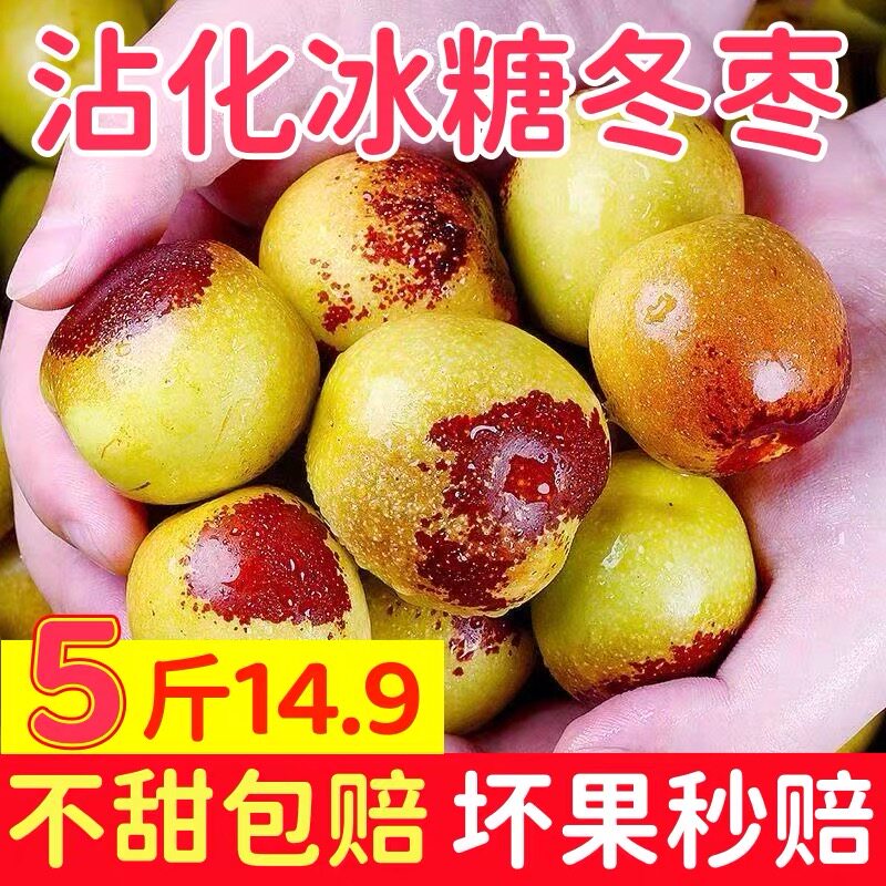 山东滨州沾化冬枣冰糖冬枣脆甜多汁新鲜水果现摘现发大枣整箱包邮