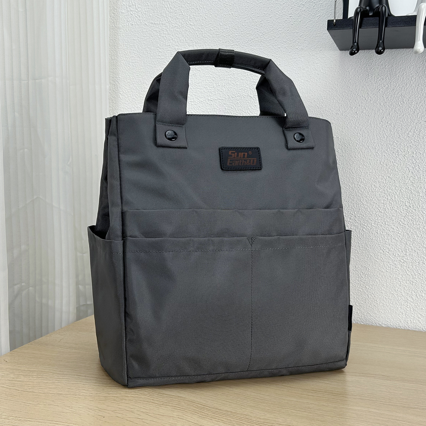 日系电脑双肩包男士通勤手提包