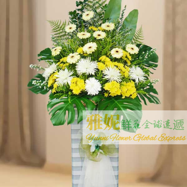 新加坡死人鲜花订购葬礼花篮白事花圈丧礼花牌祭奠吊唁殡葬殡仪束