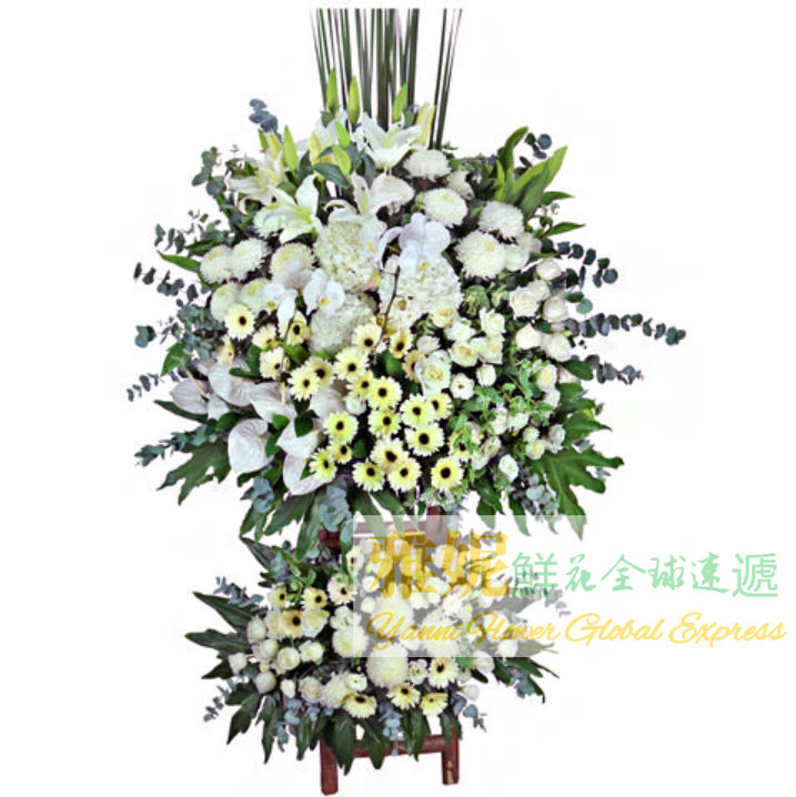 香港高檔葬禮鮮花速遞花店送花同城花籃花牌白事悼念帛事喪禮哀悼