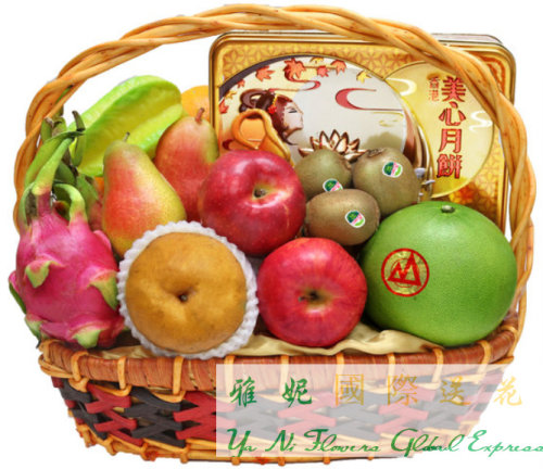 香港中秋月饼水果礼品蓝速递同城