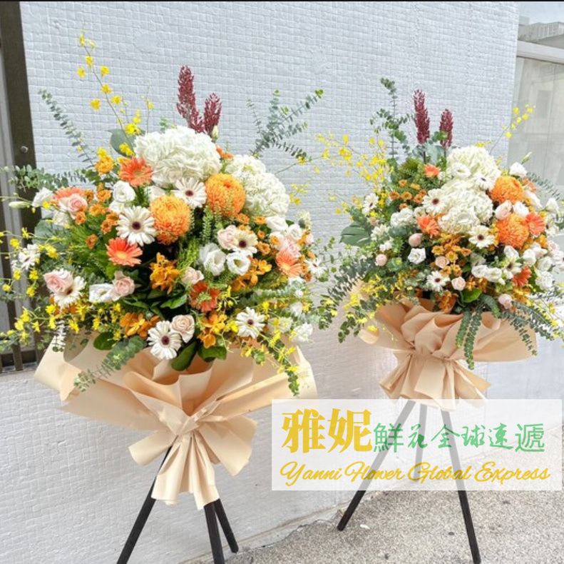 台湾开业花篮鲜花速递台北当日送花同城台中桃园彰化宜兰云林金门