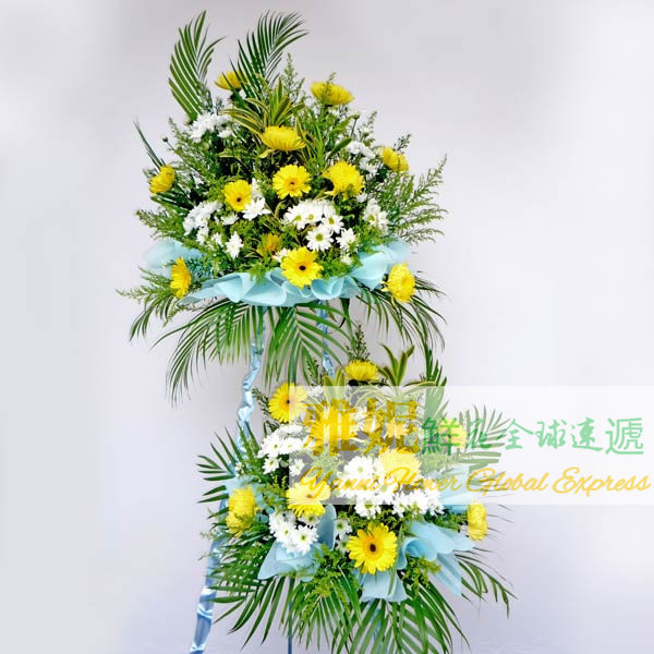 新加坡葬礼花篮速递花圈花牌白事帛事葬礼殡葬吊唁追悼会花束订购