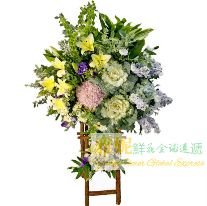 香港哀思花籃速遞鮮花訂購送花同城吊唁祭奠白事葬禮花牌花束花圈