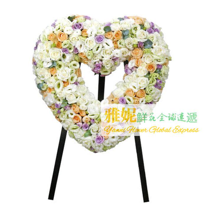 香港白事鮮花速遞花籃花圈花牌訂花花店送花同城吊唁追悼萬國北角