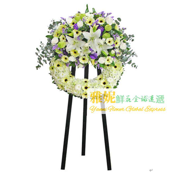 香港花店同城送花速遞祭奠丧事花篮花圈吊唁白事葬禮帛事花牌追悼