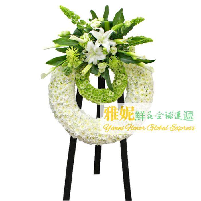 香港喪禮白事花圈速遞葬禮殯葬花牌花籃花束祭奠吊唁帛事鮮花同城