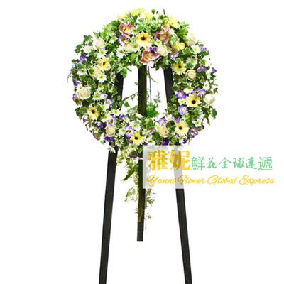 香港丧礼花圈篮白事祭奠速递同城