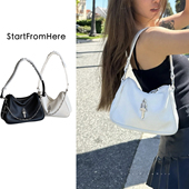 中号鸡块包十字架宝剑单肩包 时髦慵懒头层牛皮腋下包 大幂幂同款