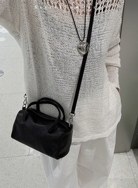 StartFromHere枕头包2025新款波士顿包 头层植柔羊皮手提斜挎包女