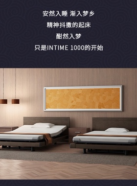 八乐梦日本原装进口INTIME1000多功能电动居家护理床经典方形头板