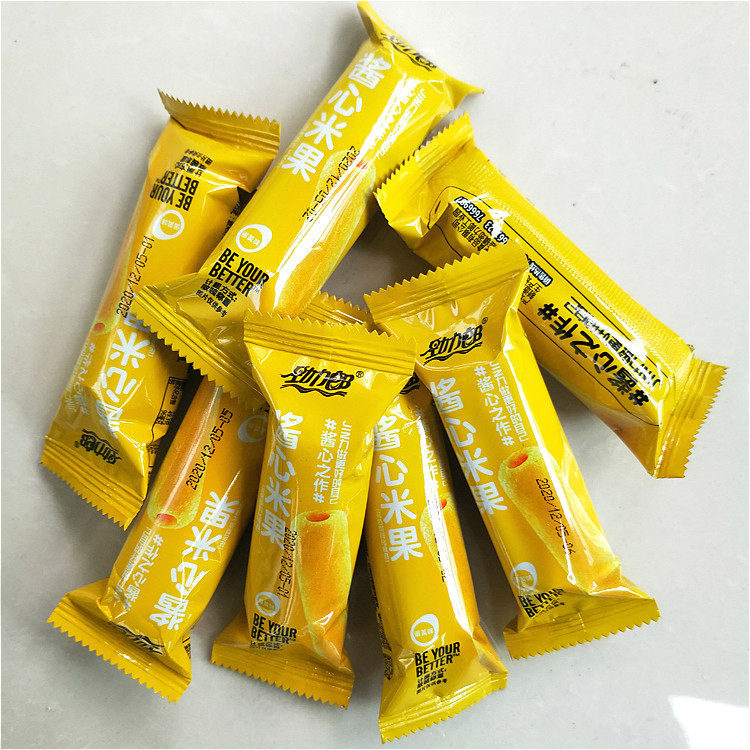 劲力郎酱心米果卷夹心糙米能量棒膨化食品粗粮饼干年货零食