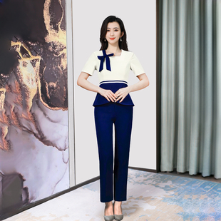 足浴技师工作服女美容院spa养生馆采耳洗浴按摩足疗技师工衣套装