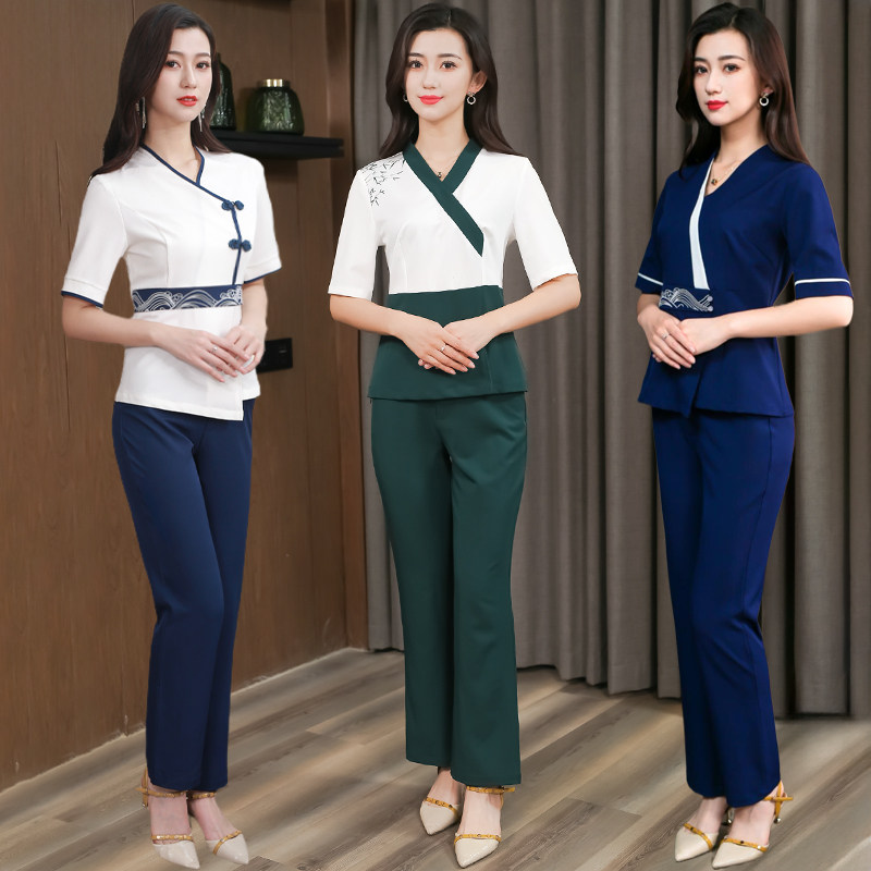足疗技师工作服女套装高端美容服