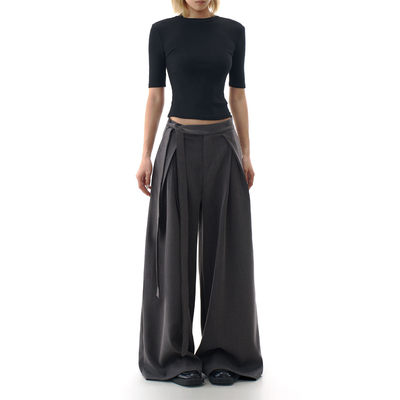 AGUA设计感西装裤女2026