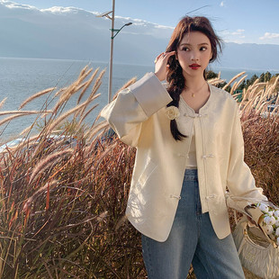 w315 盘扣外套女上衣2c298 提花新中式 p145k198 现货