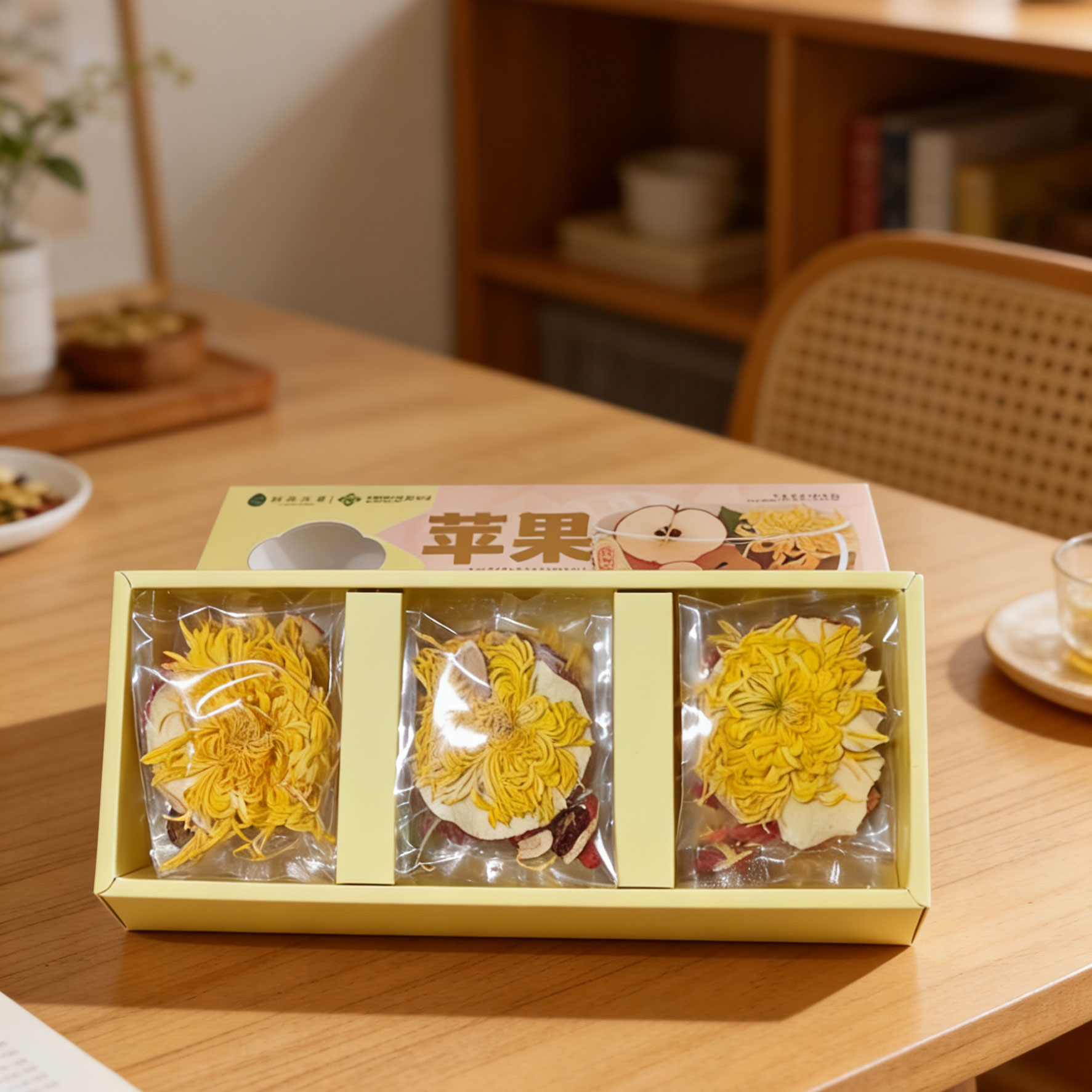 菊花苹果黄芪饮茶养生茶