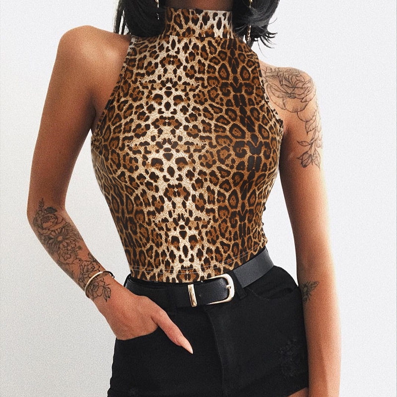 19 Leopard small stand collar women's shirt Slim vest femal|ruв категории Женская одежда, женской одежды - от Buy2taobao.com для оказания профессиональной услуги покупки агента Taobao