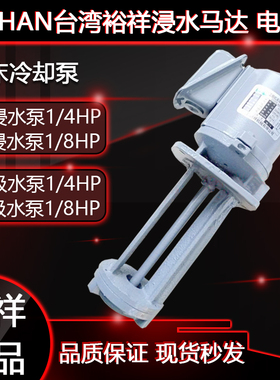 ISHAN裕祥YC-8机床冷却电泵-1/4水泵1/8HP润滑泵切削液浸水式马达