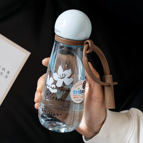 Tritan水杯女生精致时尚新款直饮塑料杯夏天高颜值带滤网泡茶杯子