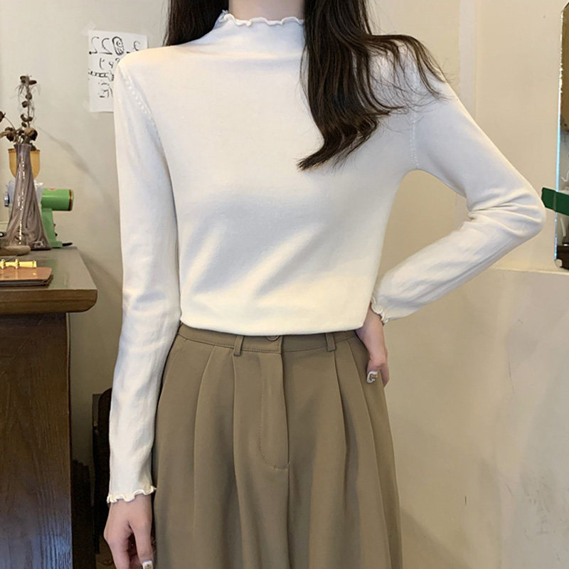 半高领打底衫女2025秋冬新款基础款今年流行爆款长袖t恤保暖上衣