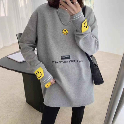 纯棉磨毛长袖内搭t恤女