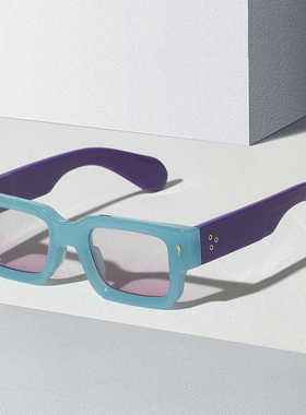 新款个性箭头米钉装饰太阳镜 男女时尚潮流墨镜 户外休闲遮阳镜