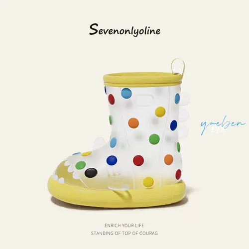 Мультяшная детская акула, дождевик, спортивная обувь, детские сапоги подходит для мужчин и женщин для детского сада, милые ботинки