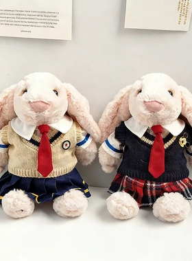 仅娃衣】Jely&cat邦尼兔玩偶学院娃衣湛蓝优等生套装32cm公仔着替