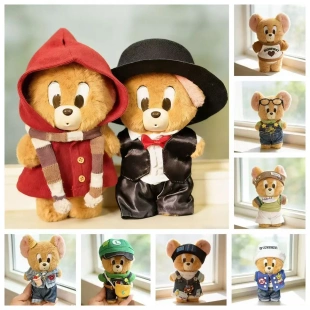 仅娃衣 泰菲衣服老鼠杰瑞卫衣皮衣酷帅 卡通毛绒玩偶JERRY包挂换装